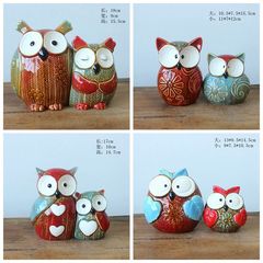 Supply Kiln-fired Ceramic Owl Craftsmanship European-style Owl Home Decor Ornament Ornament 2754