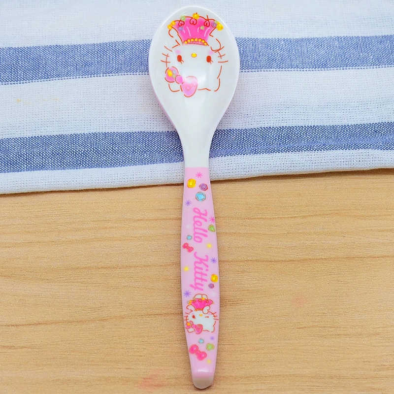 Cartoon Cute Creative Spoon, Children's Tableware, double-color anti-fall design