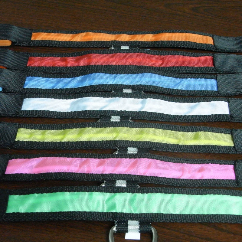 Оптовая Продажа с фабрики без изображения ошейник поводок для собак светодиодный ошейник 8 видов цветов 4 спецификации светящееся кольцо для собак в наличии