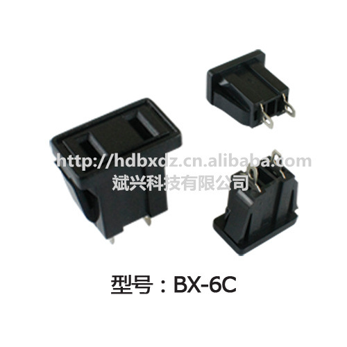 AC电源接线插座 国标插头美标卡式接线插头插孔 BX-6C