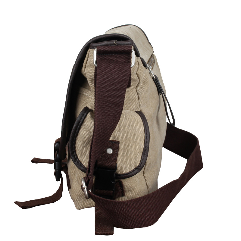 Nueva Lona de los hombres mensajero crossbody mochila de los hombres portátil estudiante de escuela secundaria bolso de los hombres de hombro ocasional de una sola pieza de entrega