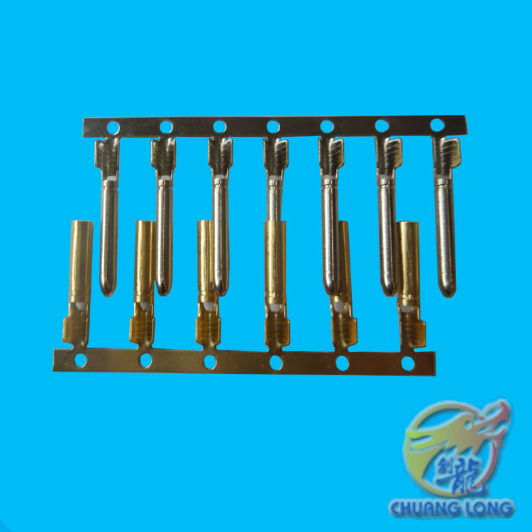 供应直径1.5mm防水插端子1.5铜管端子圆管五金端子公母端子