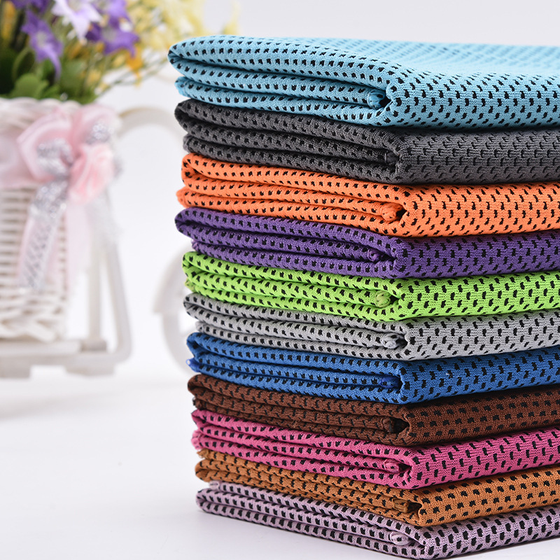 ♔ Cross-Border Cooling Towel, Outdoor Sweat-Wiping Towel, Cooling Sports Towel, Cold-Feeling Fabric, Quick-Drying Yoga Towel
