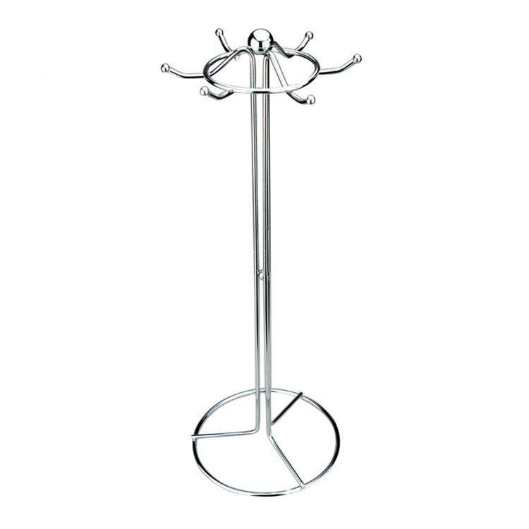 一件代发 不锈铁厨具架 厨房置物架 多功能6钩挂架 圆珠架铲勺架