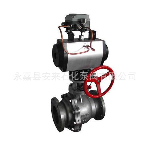 不锈钢气动球阀Q641F蒸汽高温切断阀法兰流量比例调节阀DN15-200