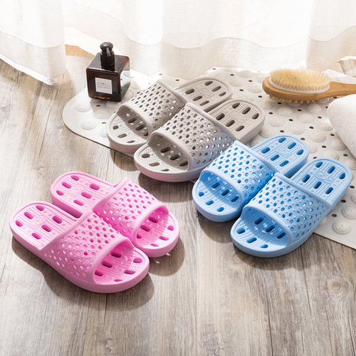Bathroom Slippers EVA Hotel Wholesale Home Slippers Hollow Leakage Lightweight Summer Couple Breathable Sandal Slippers