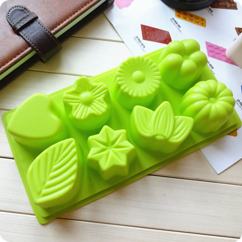 Форма для выпечки силиконовая форма для торта 8 с цветочными листьями ручной работы Мыло пудинг ледяная кожа лунный торт форма для выпечки