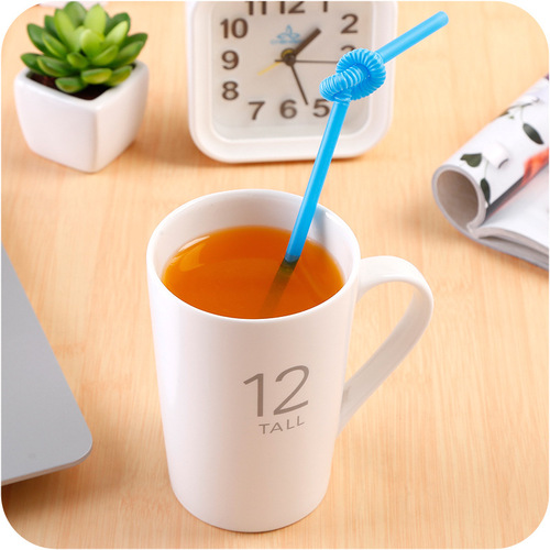 Factory direct sales disposable beverage straws food grade PP plastic art straws color bendable black transparent