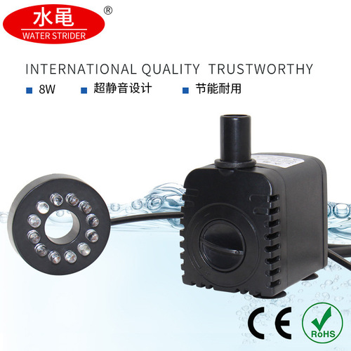 Submersible Pump Color Lights Artificial Mountain Landscape Fountain Small Desktop Grass Tank Landscape Craft Fish Tank LED 12 Lights Wholesale