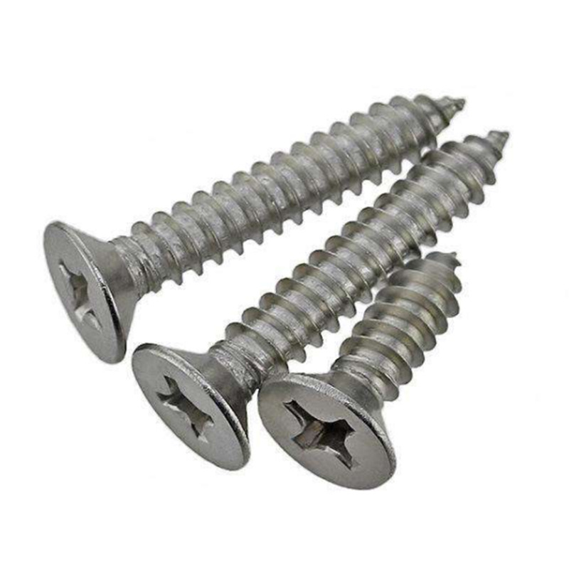 304不锈钢十字沉头尖嘴自攻螺丝机丝镀锌螺丝螺丝十字沉头自攻M6