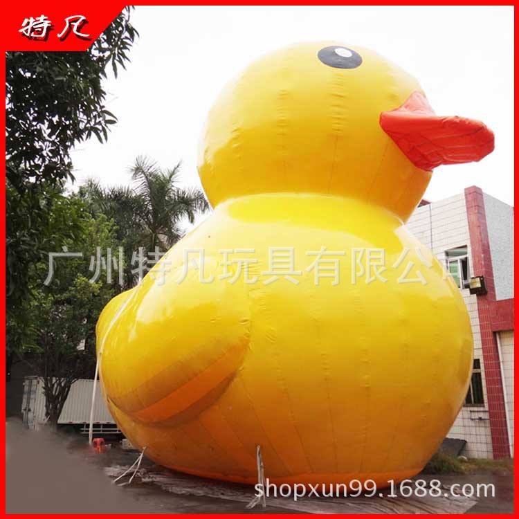 【厂家直销】充气香港PVC大黄鸭充气水上大黄鸭水上黄鸭卡通气模