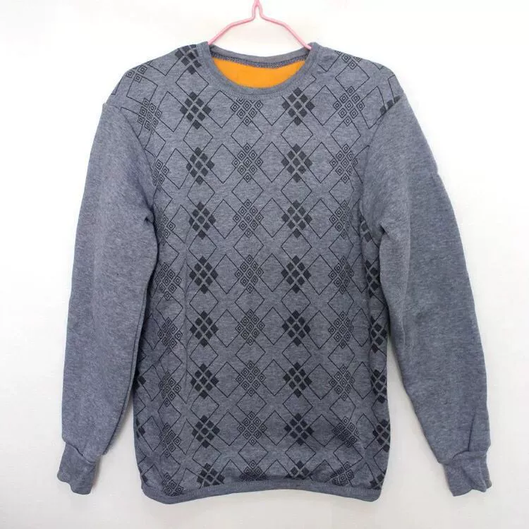 Мужской утолщенный топ на флисовой подкладке для папы, теплый двухслойный Топ на флисовой подкладке для осени и зимы/брюки, серия теплой одежды