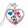 Pendant heart shaped, crystal, plant lamp, sample, necklace, purple starry sky, Korean style