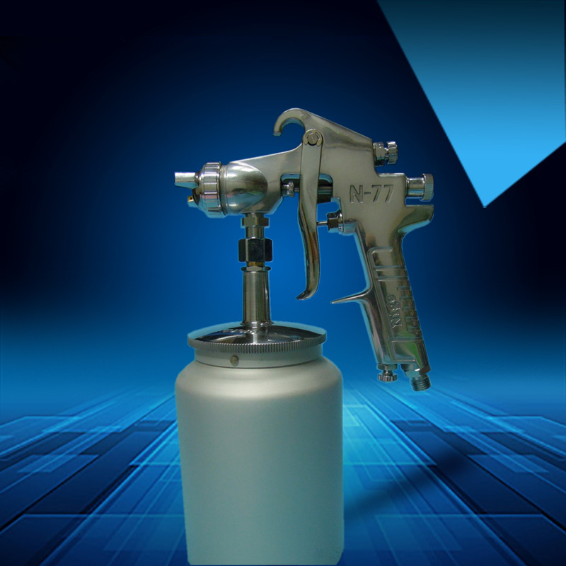台湾耐击喷枪NIGE喷枪 耐击N-77大口径喷漆枪油漆喷枪下壶喷枪