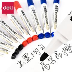 Deli 6817 whiteboard pen red blue black water-based whiteboard pen erasable drawing board pen office stationery wholesale