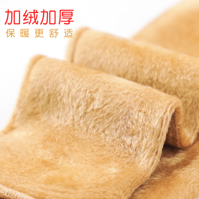 Calcetines de nieve de invierno calcetines de media pantorrilla para adultos calcetines de baile forrados con vellón engrosados calcetines de piso cálidos de color carne resistentes al frío unisex