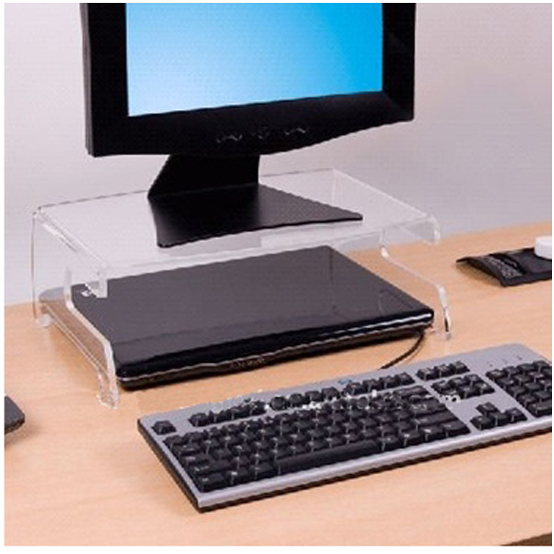 亚克力电脑台 有机玻璃电脑台座架 透明架 深圳定制加工