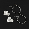 Earrings heart shaped, zirconium heart-shaped, Korean style, silver 925 sample, diamond encrusted, wholesale