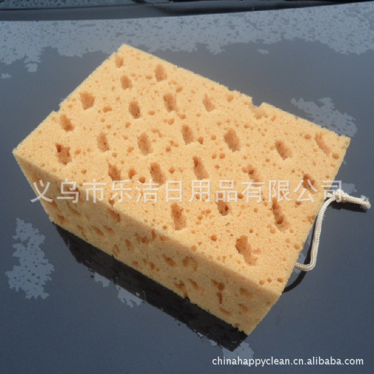 加厚蜂窝状超强抗磨汽车洗车海绵珊瑚大四方16.5*10*8.5cm乐洁