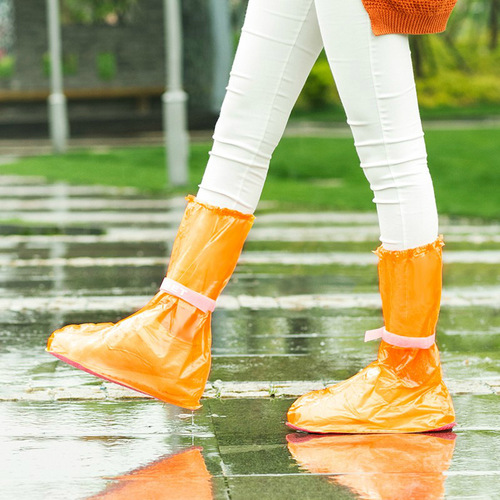 Outdoor travel shoe covers, non-slip, children's strong waterproof straps, high-tube thickened adult rain shoe covers on rainy days