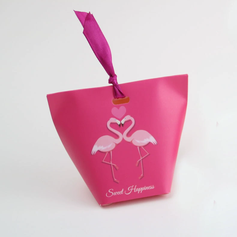 Прямая поставка с фабрики Европейская креативная коробка для конфет Новый Фламинго ручной упаковочный бумажный пакет Свадебная коробка для конфет