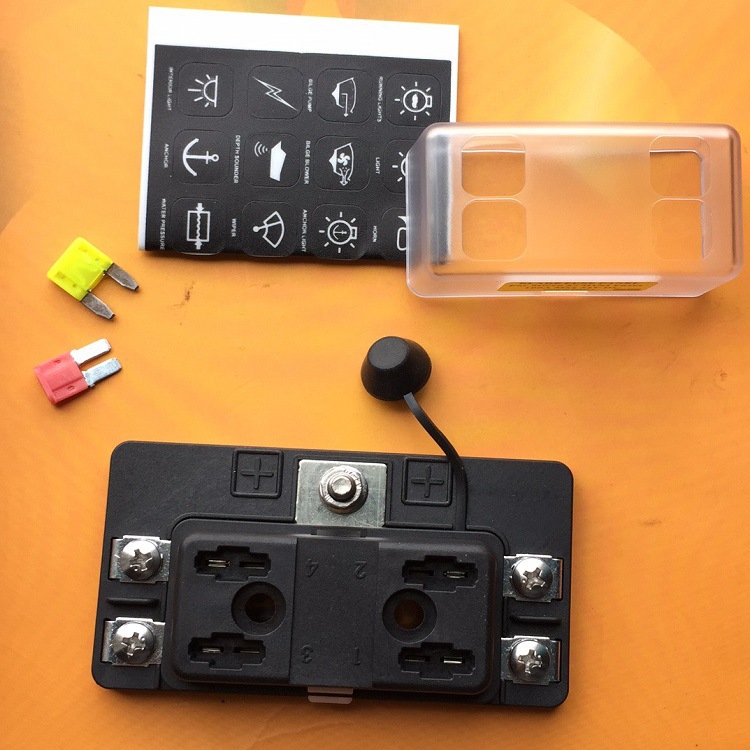 1进多出4路汽车房车保险丝盒mini MIRCO2 指示灯螺丝接线端子款12