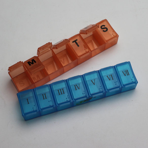 大量供应药盒 PP药盒 一周药盒 7格药盒