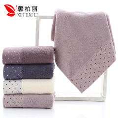 Promotional Gift Towel with Pure Cotton Polka Dot Pattern, Logo Sample, Welfare Labor Protection Manufacturer Wholesale