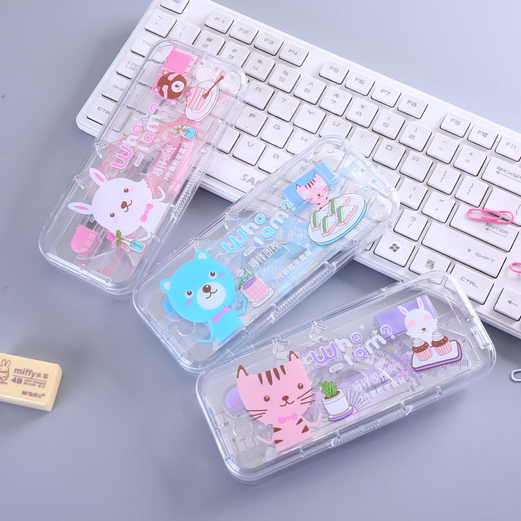 Compases metálicos específicos para estudiantes traje de herramientas de dibujo de examen 7-piece Cartoon multi-función brújulas regla al por mayor