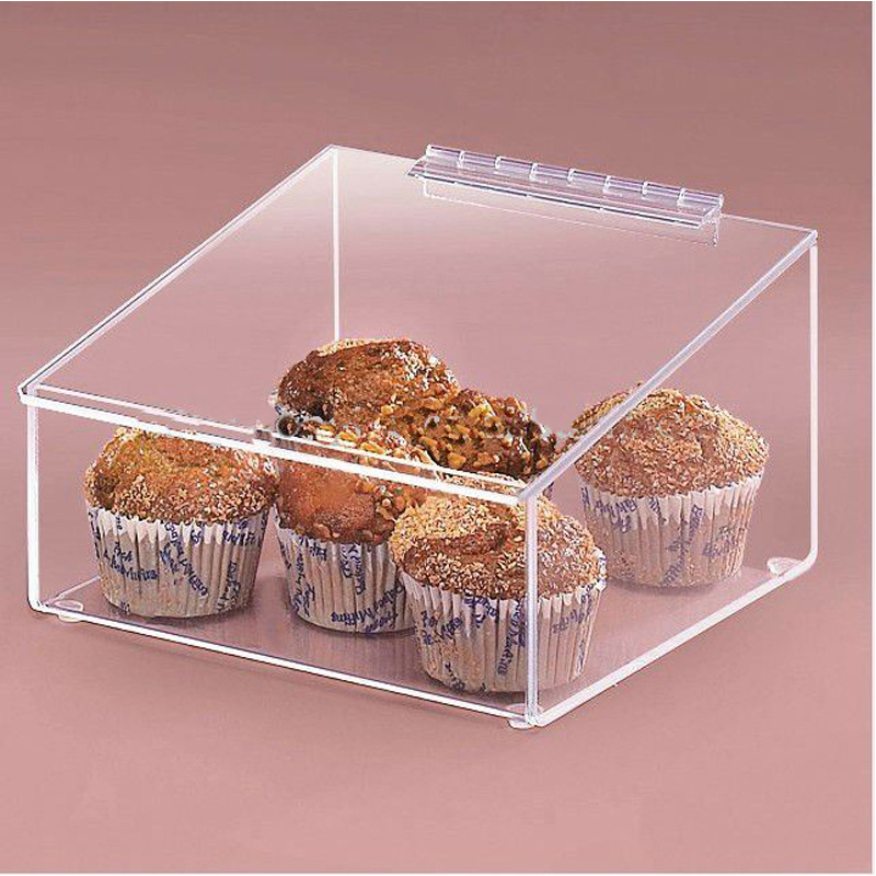 食品展示盒糕点陈列盒全透明压克力面包盒点心收纳盒专业生产