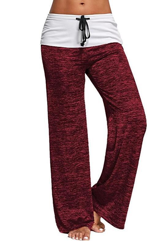 Transfronterizo europeo y americano Comercio exterior nuevo deseo de las mujeres costura yoga Pantalones deportivos de secado rápido pantalones casuales de pierna ancha para mujeres al aire libre image 7