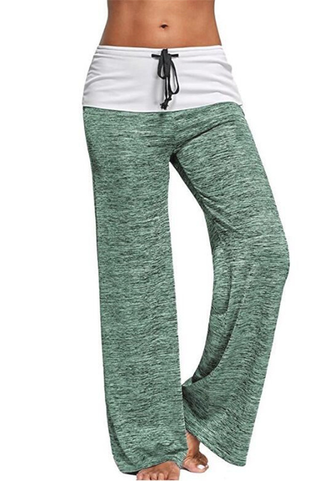 Transfronterizo europeo y americano Comercio exterior nuevo deseo de las mujeres costura yoga Pantalones deportivos de secado rápido pantalones casuales de pierna ancha para mujeres al aire libre image 9