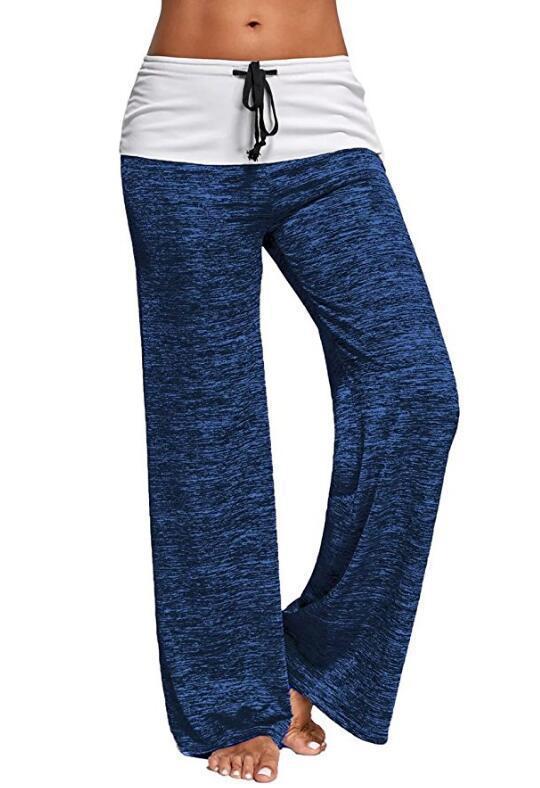 Transfronterizo europeo y americano Comercio exterior nuevo deseo de las mujeres costura yoga Pantalones deportivos de secado rápido pantalones casuales de pierna ancha para mujeres al aire libre image 11