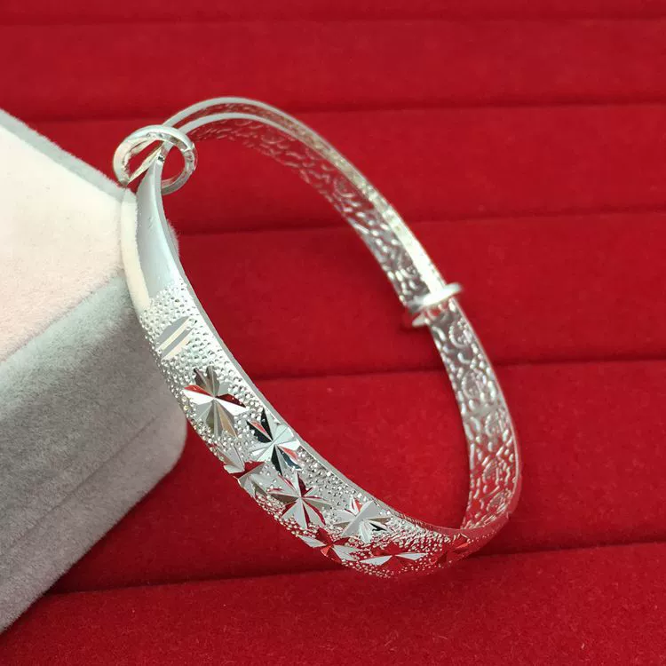 Bracelet wholesale full star push sliding bracelet car flower alloy silver -plated bracelet exhibition