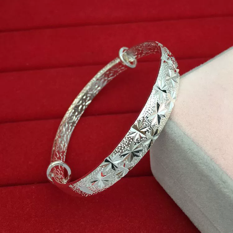 Bracelet wholesale full star push sliding bracelet car flower alloy silver -plated bracelet exhibition