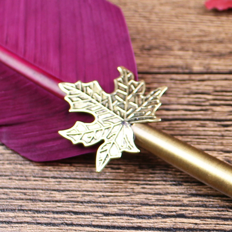 T02de-S2 Feather Pen Retro Set Gift Box Valentine