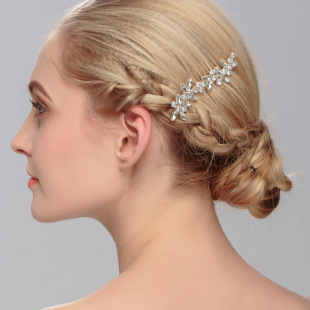 New Bridal Headwear Crystal Hair Comb European and American Wedding Accessories Bridesmaid Comb Korean Wedding Accessories Factory Outlet