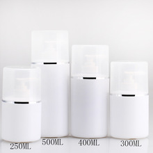 厂家销售300ML院装PE塑料乳液瓶化妆品包装空瓶鸭嘴按压瓶保湿