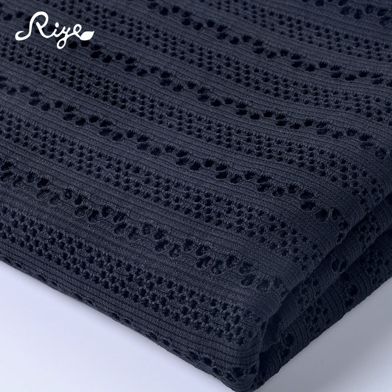 厂家直供 全涤镂空单面提花面料 小清新纯色连衣裙吊带衫衬衫布