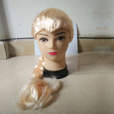 Парик для принцессы с косичкой, прямые волосы, xэллоуин, «Холодное сердце», косплей, со снежинками