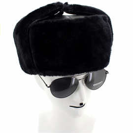 秋冬户外加厚保暖冬季东北经典雷锋帽保安门卫防寒护耳边防帽子