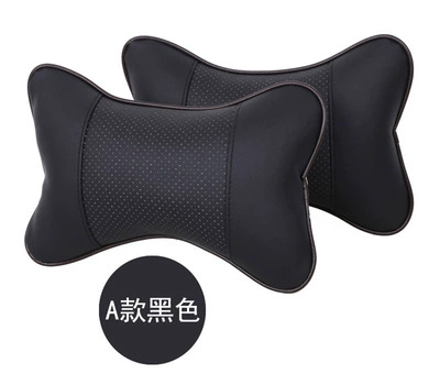 Car headrest pillow neck pillow Headrest - black-one-pack
