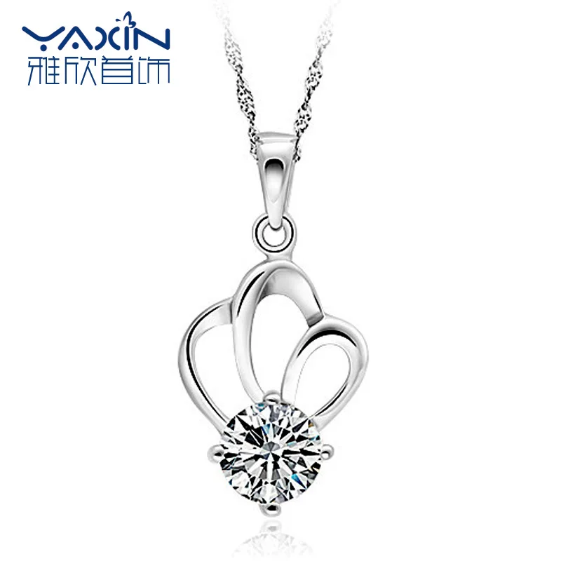 Accessory, classic platinum pendant, silver 925 sample, Korean style
