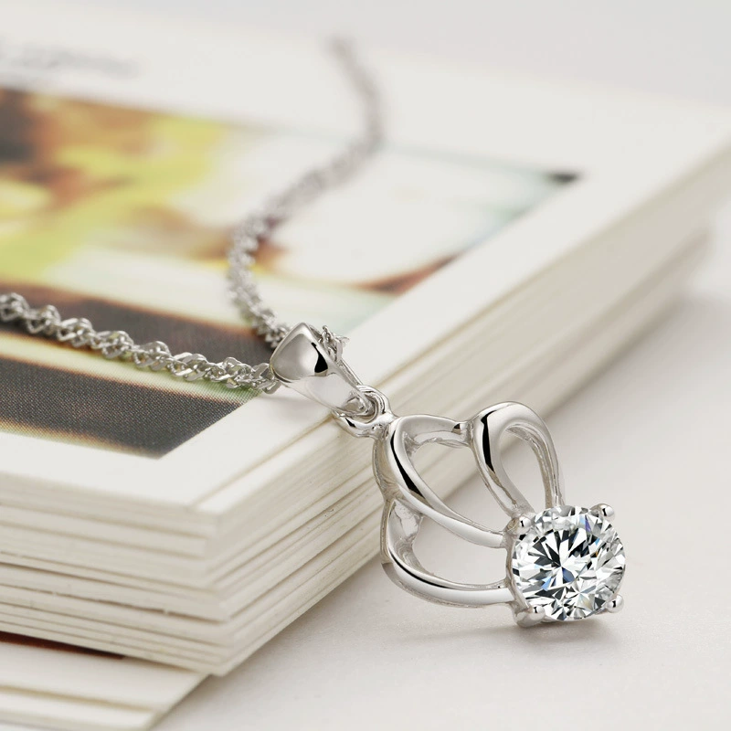 Accessory, classic platinum pendant, silver 925 sample, Korean style
