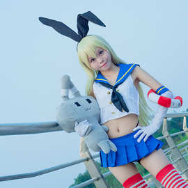 批发舰队舰娘Collection岛风COS学生装全套cosplay裙子套装羽百草