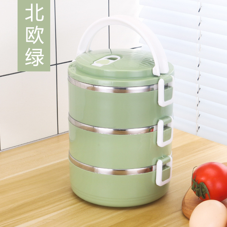 Caja de almuerzo con aislamiento de acero inoxidable caja de almuerzo de estudiante de dibujos animados caja de almuerzo de doble capa caja de almuerzo fresca sellada regalo