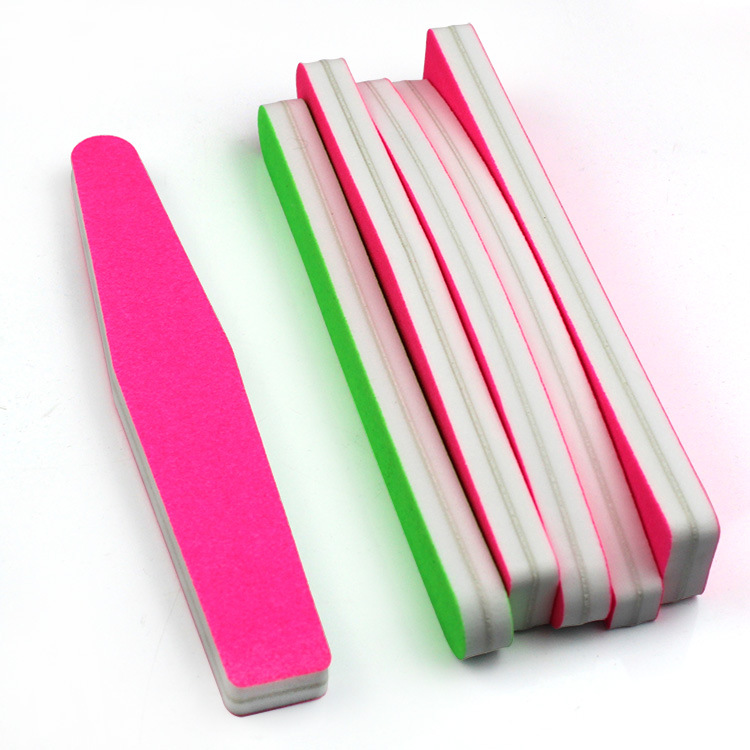 2017 Nuevo color fluorescente esponja frote tira engrosada Algodón elástico pulido lima de uñas muestra