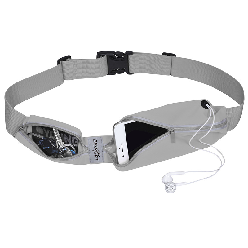 Nuevo al aire libre fitness deportes DOBLE BOCA cintura bolsa lycra cinturón moda impermeable corriendo táctica cintura bolsa en stock al por mayor