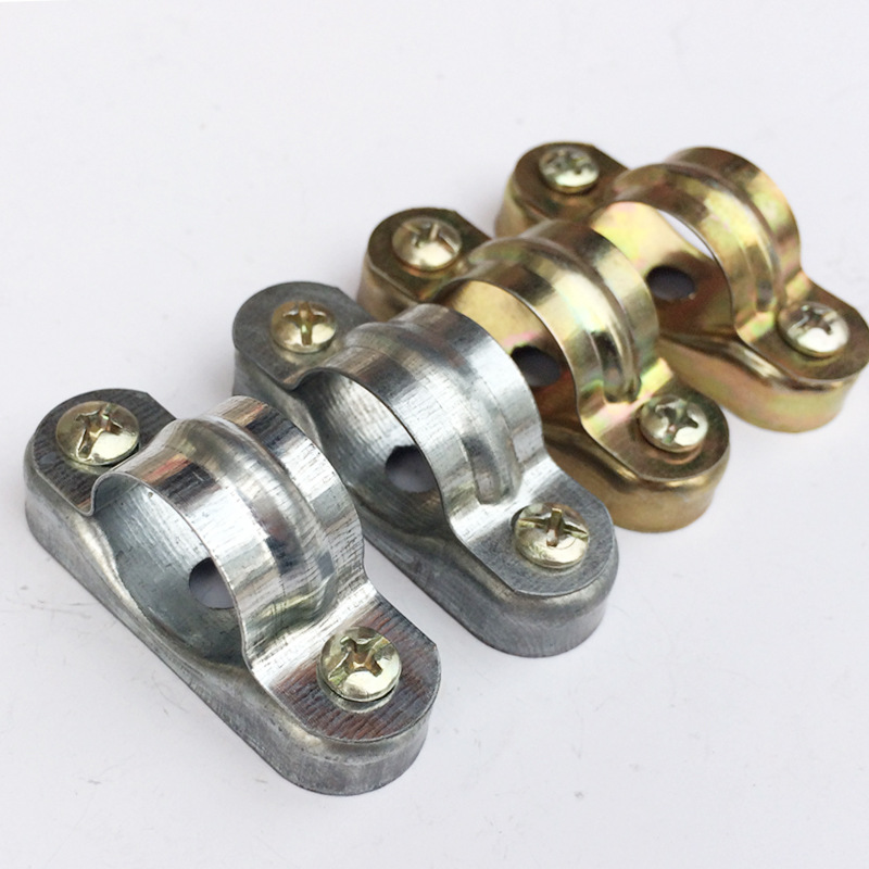 凤兴20 25金属元宝卡 铁管夹线管配件管卡 骑马卡 镀锌铁离墙码