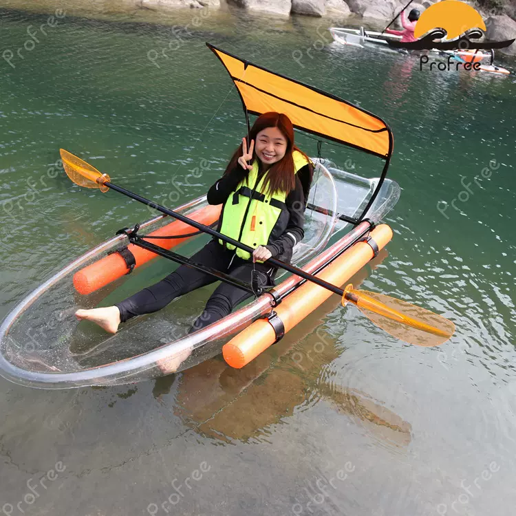 户外运动划艇PC透明船水晶塑料船旅游观光皮划艇婚纱摄影船漂流船